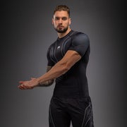 Venum Streamline Rashguard SS (26) - Lyhythihainen Musta/Valkoinen